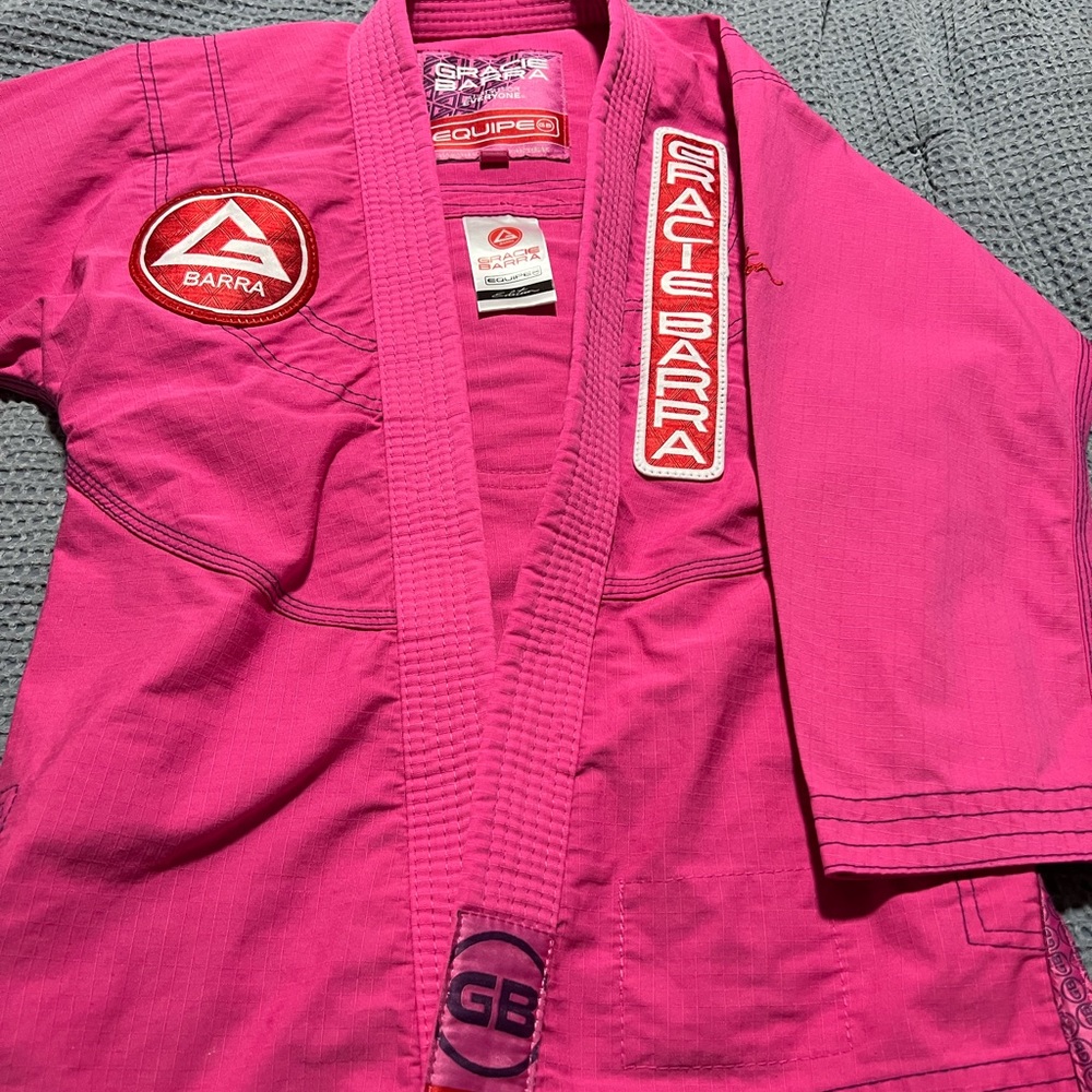 Gracie Barra Pink Gi Top and Bottom